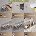 Wasserhahnregal für Zuhause, Badezimmer, Waschtischregal, kein Loch, Aufbewahrungsregal, 30cm (White), 40cm (White), 50cm (White), 30cm (Black), 40cm (Black), 50cm (Black), 30cm (Gray), 40cm (Gray), 50cm (Gray), 50cm U-shaped (White)... – Bild 10