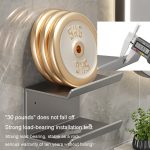 2-in-1-Badezimmerregal ohne Stanzen, für Haushaltspapier, Handtücher, Handy, Toilettenartikel, Aufbewahrungsregal – Bild 5