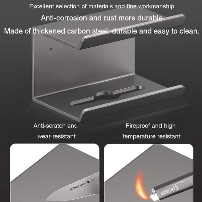 2-in-1-Badezimmerregal ohne Stanzen, für Haushaltspapier, Handtücher, Handy, Toilettenartikel, Aufbewahrungsregal – Bild 6