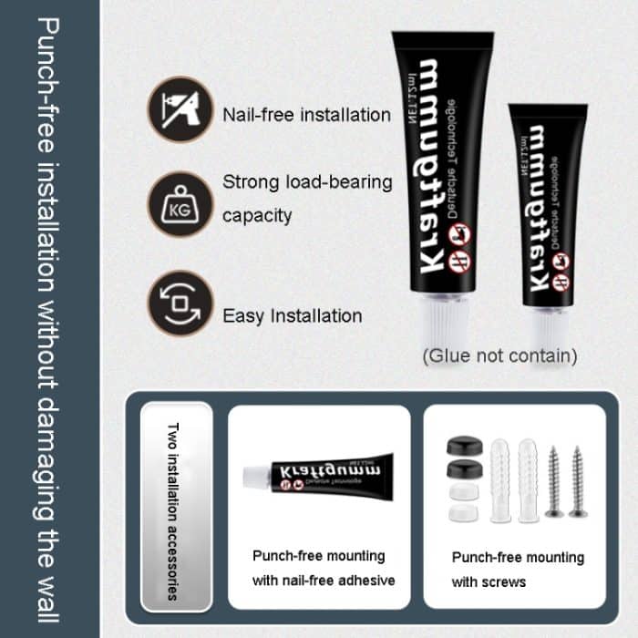 2-in-1-Badezimmerregal ohne Stanzen, für Haushaltspapier, Handtücher, Handy, Toilettenartikel, Aufbewahrungsregal – Bild 10