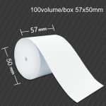 100 Volumen/Karton 57 x 50 mm Thermopapier zum Mitnehmen in der Küche, zum Drucken von Quittungspapier – Bild 2