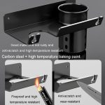 Badezimmer-Haartrockner-Regal zur Wandmontage, Seifen- und Toilettenartikelregal, With Hair Dryer Rack (White), With Hair Dryer Rack (Black), With Cup (White) – Bild 4