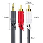 JINGHUA 3,5 mm auf 2RCA-Audiokabel, Spielekonsole, Outdoor-Audio-Verbindungskabel, 1.5m, 3m, 5m, 10m, 15m, 20m, 30m – Bild 2