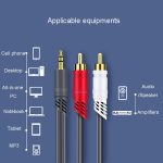 JINGHUA 3,5 mm auf 2RCA-Audiokabel, Spielekonsole, Outdoor-Audio-Verbindungskabel, 1.5m, 3m, 5m, 10m, 15m, 20m, 30m – Bild 5