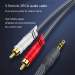 JINGHUA 3,5 mm auf 2RCA-Audiokabel, Spielekonsole, Outdoor-Audio-Verbindungskabel, 1.5m, 3m, 5m, 10m, 15m, 20m, 30m – Bild 7