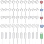 50 Stück/Packung, 4 ml, Marmeladen-Injektion, Backstroh, Einweg-Kunststoff-Tropfer, Marmeladenspritze, Ordinary Dropper, Flat Round, Lace Shape, Pentagram, Love Shape – Bild 2