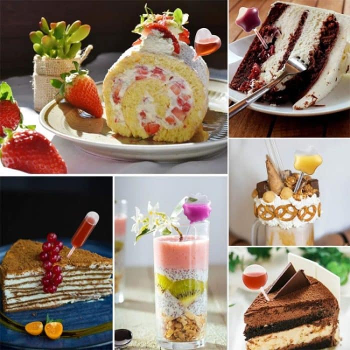 50 Stück/Packung, 4 ml, Marmeladen-Injektion, Backstroh, Einweg-Kunststoff-Tropfer, Marmeladenspritze, Ordinary Dropper, Flat Round, Lace Shape, Pentagram, Love Shape – Bild 5