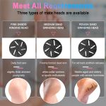 Elektrisches Fußfeilen-Pediküre-Set, wasserdichter Fuß-Hornhautentferner, White, Kit 1 White, Kit 2  White, Matte Black, Kit 1 Black, Kit 2  Black – Bild 6