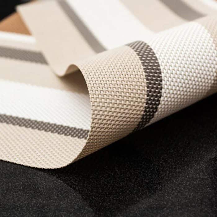 PVC-isolierte Tischsets, Untersetzer, gestreifte Besteckunterlage – Bild 3