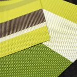 PVC-isolierte Tischsets, Untersetzer, gestreifte Besteckunterlage – Bild 4