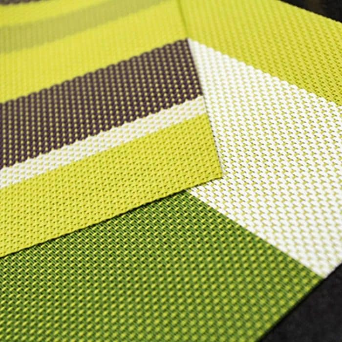 PVC-isolierte Tischsets, Untersetzer, gestreifte Besteckunterlage – Bild 4