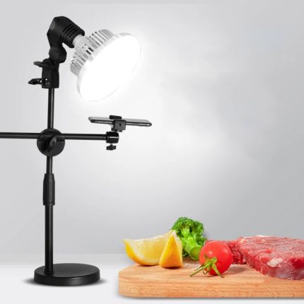 Pilz-Fülllicht + Desktop-Overhead-Fotoständer-Kit für Foto/Video, 90W 155mm, 80W 120mm