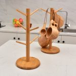 Zeichnung Tassenrahmen Home Kaffee Teetasse Rahmen Abfluss Lagerregal, Small Rubber Wood, Large Rubber Wood, Large Bamboo – Bild 4