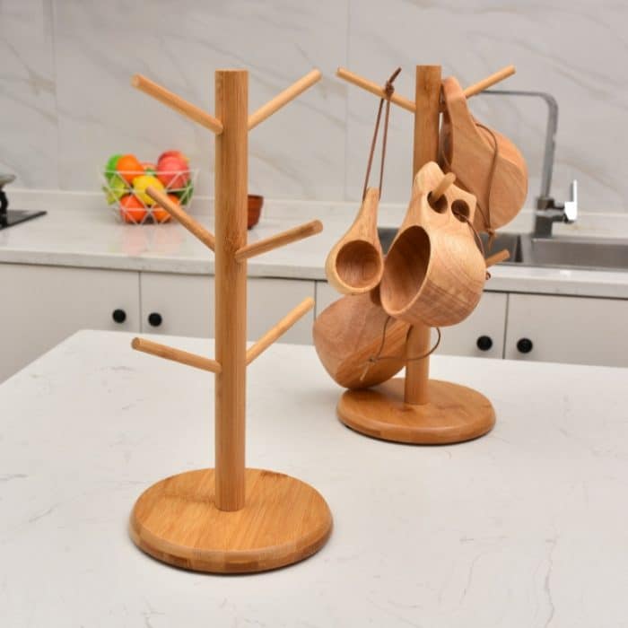 Zeichnung Tassenrahmen Home Kaffee Teetasse Rahmen Abfluss Lagerregal, Small Rubber Wood, Large Rubber Wood, Large Bamboo – Bild 4