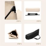 Outdoor Camping Leichter bequemer Klappstuhl Camping Park Freizeit Strand Tragbarer Einzelkissenstuhl – Bild 6