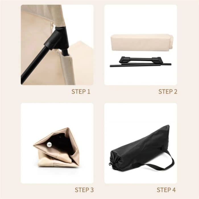 Outdoor Camping Leichter bequemer Klappstuhl Camping Park Freizeit Strand Tragbarer Einzelkissenstuhl – Bild 6