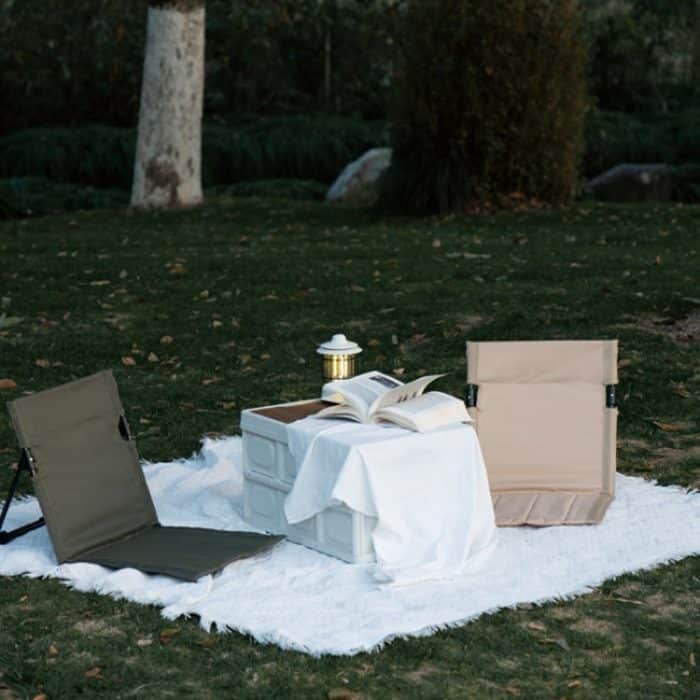 Outdoor Camping Leichter bequemer Klappstuhl Camping Park Freizeit Strand Tragbarer Einzelkissenstuhl – Bild 9