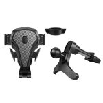 Kohlefaser-Automobiltelefonhalter Autonavigationshalterung Teleskopmodell, Air Outlet, Suction Stent, 2 In 1