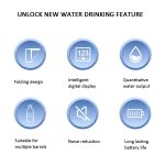 Digitalanzeige, faltbare Wasserflaschenpumpe, elektrischer Wasserspender – Bild 3