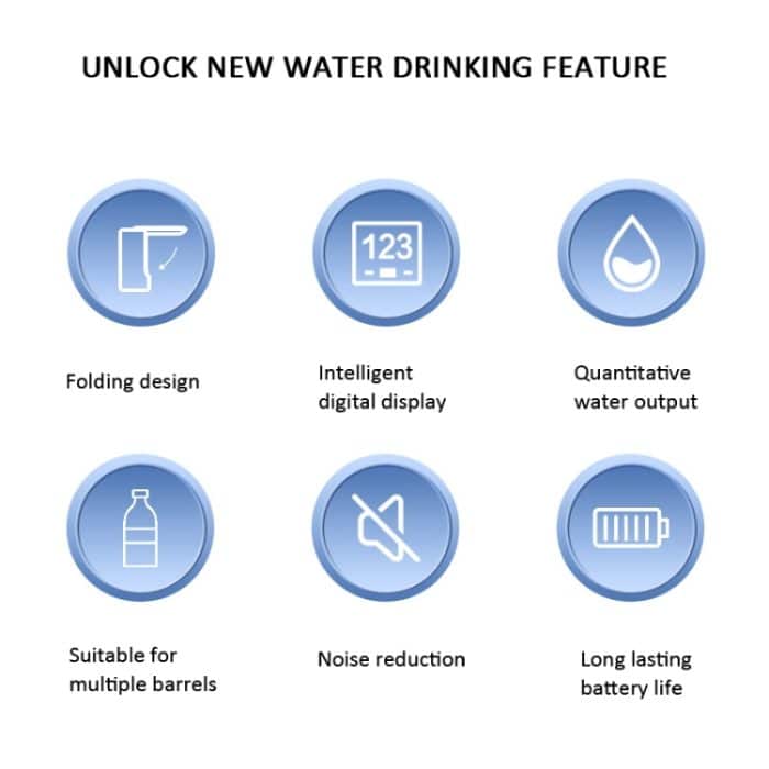Digitalanzeige, faltbare Wasserflaschenpumpe, elektrischer Wasserspender – Bild 3