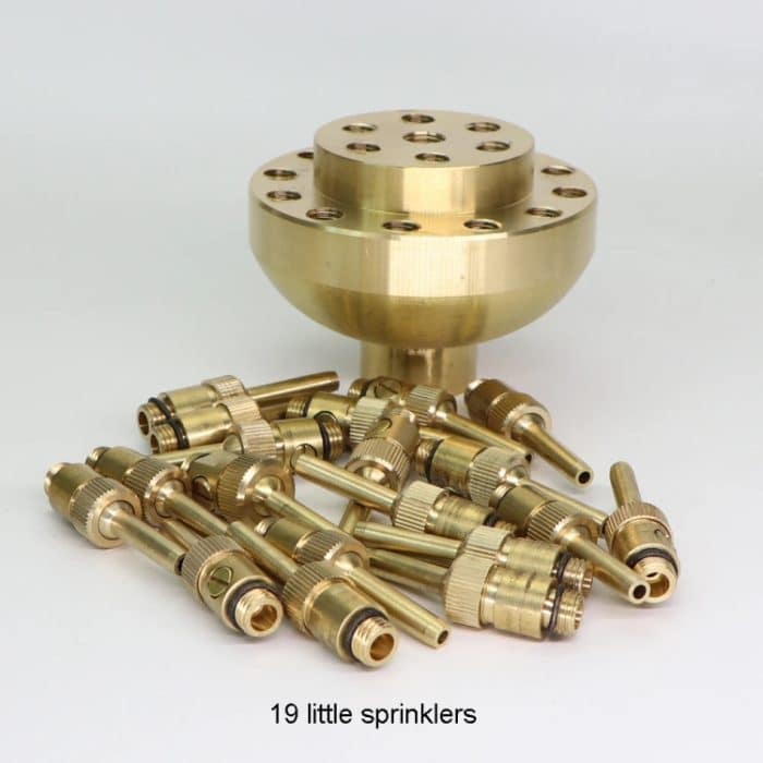 Kupfer verstellbare 3-lagige Blumendüse Wasserlandschaftsschicht-Blumenbrunnen-Sprinkler, DN25 1 inch, DN40 1.5 inch, DN50 2 inch – Bild 4