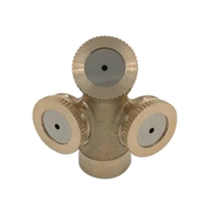 TBD0604319101.jpg Kupfer-Drei-Loch-Landwirtschaftssprüher, Gartenbau-Sämlingsbewässerung, Staubentfernung, Kühlung, Nebeldüse, 4 Points Inner Thread, 1/2 Points Outer Thread, 1/2 Points Outer Thread With Filter – Bild 1
