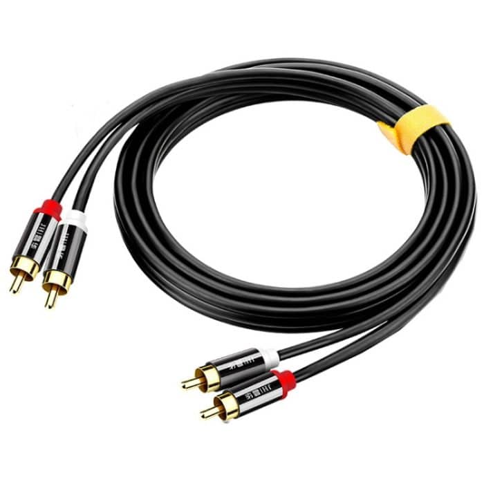 JINGHUA 2RCA Doppel-Lotus-Stecker-Audiokabel, linker/rechter Kanal, Stereo-Verstärker-Verbindungskabel, 1.5m, 3m, 5m, 10m – Bild 1