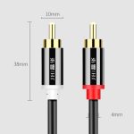 JINGHUA 2RCA Doppel-Lotus-Stecker-Audiokabel, linker/rechter Kanal, Stereo-Verstärker-Verbindungskabel, 1.5m, 3m, 5m, 10m – Bild 2