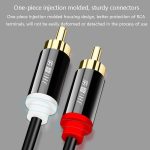 JINGHUA 2RCA Doppel-Lotus-Stecker-Audiokabel, linker/rechter Kanal, Stereo-Verstärker-Verbindungskabel, 1.5m, 3m, 5m, 10m – Bild 5