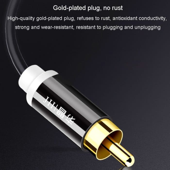 JINGHUA 2RCA Doppel-Lotus-Stecker-Audiokabel, linker/rechter Kanal, Stereo-Verstärker-Verbindungskabel, 1.5m, 3m, 5m, 10m – Bild 7