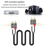 JINGHUA 2RCA Doppel-Lotus-Stecker-Audiokabel, linker/rechter Kanal, Stereo-Verstärker-Verbindungskabel, 1.5m, 3m, 5m, 10m – Bild 9