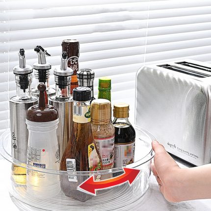 Transparentes Küchengewürzregal mit 360-Grad-Drehung, Small 24cm, Large 31cm
