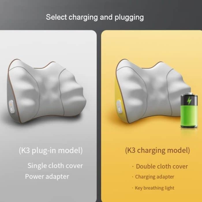 Taillen- und Rückenmassagegerät, Lendenwirbel, Auto-Nackenmassagekissen, Wired Model Gray, Charging Model Gray, Charging Model Yellow, Wired Model Yellow – Bild 12