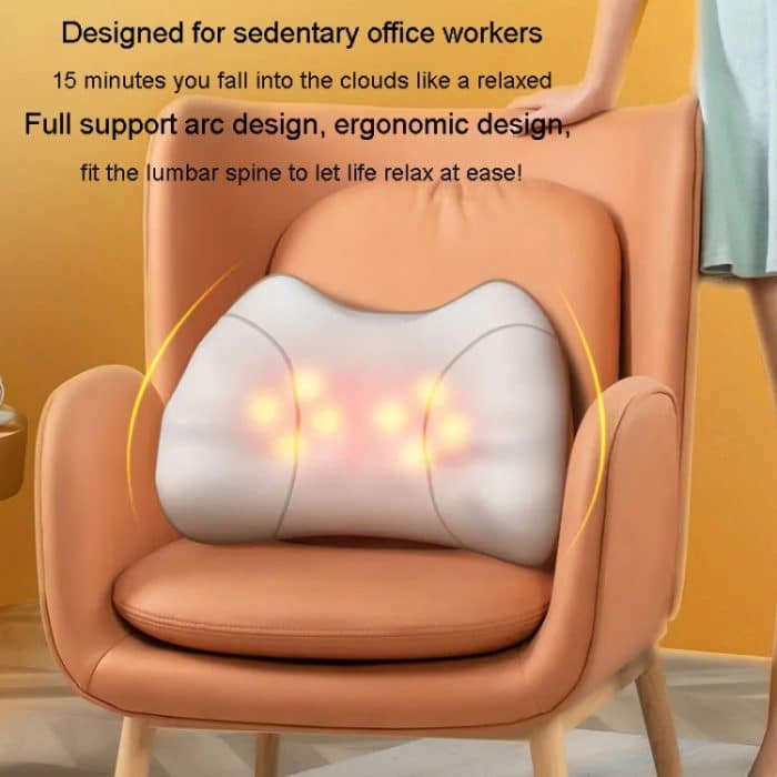 Taillen- und Rückenmassagegerät, Lendenwirbel, Auto-Nackenmassagekissen, Wired Model Gray, Charging Model Gray, Charging Model Yellow, Wired Model Yellow – Bild 10