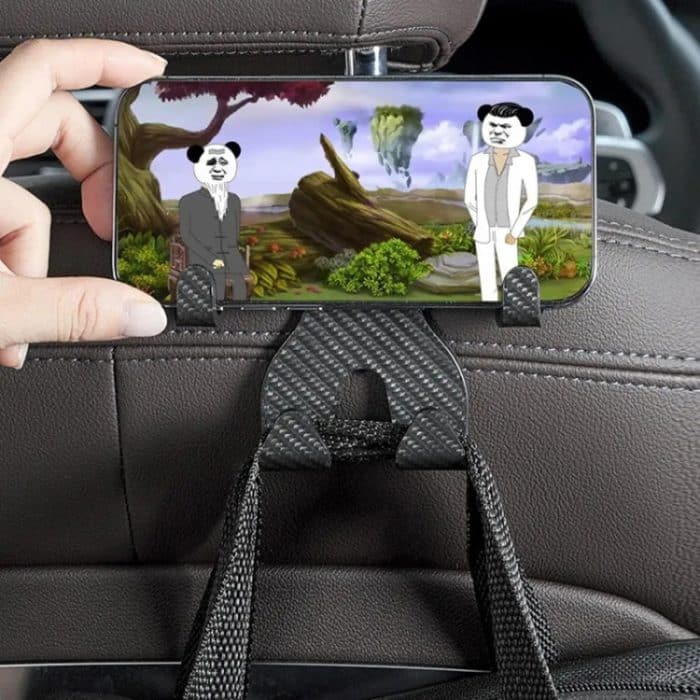 Auto-Aufbewahrungshaken für den Rücksitz, unsichtbarer Multifunktions-Handyhalter – Bild 5