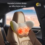 Multifunktions-Lendenwirbelmassagegerät, Auto-Halswirbelsäulen-Massagekissen mit heißer Taille, Plug-in Model Yellow, Charging Model Yellow, Charging Model Gray – Bild 13