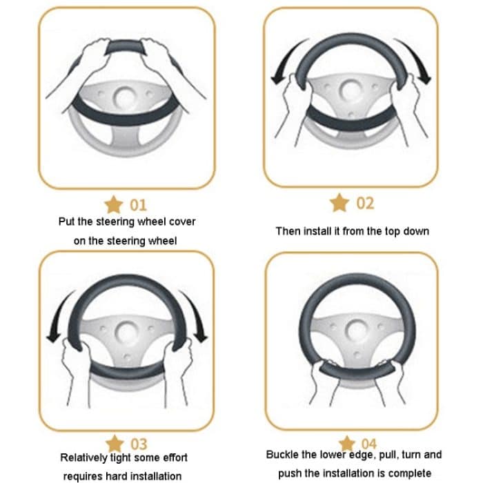 Auto-Mesh-Lenkradabdeckung, atmungsaktive, elastische Griffhülse, 38cm – Bild 6