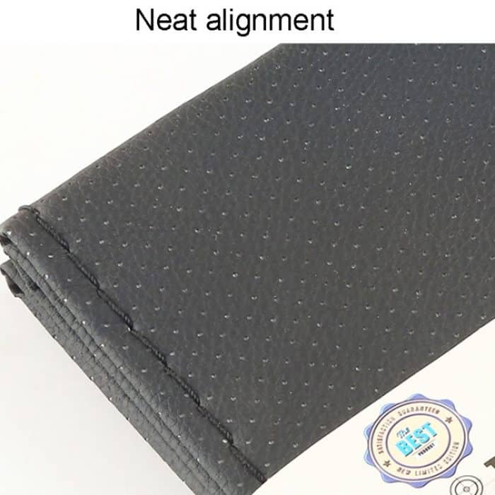 Handgenähter, rutschfester Lenkradbezug aus Mikrofaser, universelle drehbare Griffhülle, 38cm – Bild 3