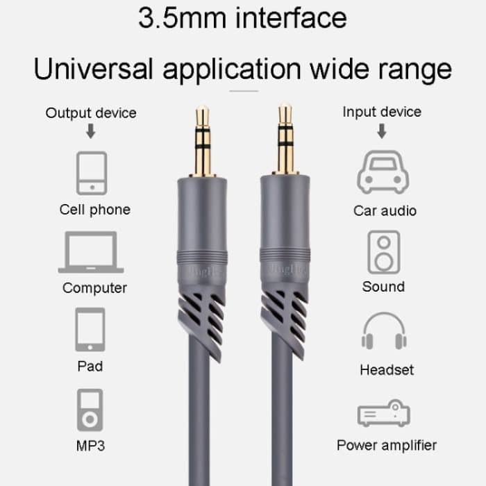 JINGHUA A240 3,5 mm Stecker auf Stecker Audiokabel Handy Auto Stereo Mikrofon Anschlusskabel, 1.5m, 3m, 5m, 10m, 15m, 20m, 30m – Bild 5