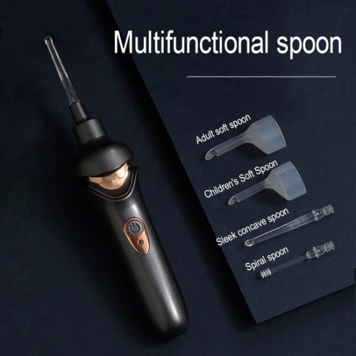 Leuchtendes, verbessertes LED-Elektro-Ohrschaufel-Set für Kinderohrreinigungswerkzeuge, Luminous Upgraded (Black Gray), Luminous Upgraded (White) – Bild 7