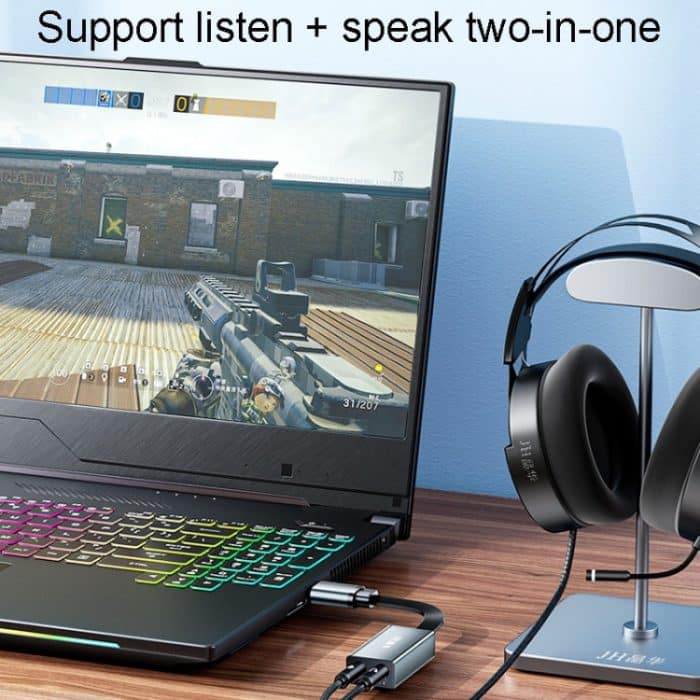 JINGHUA Z169A USB-zu-AV-Soundkarte mit Kabelkonverter, Computer-Host zu 3,5-Audio-Port-Adapter – Bild 11