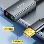 JINGHUA Z169A USB-zu-AV-Soundkarte mit Kabelkonverter, Computer-Host zu 3,5-Audio-Port-Adapter – Bild 5