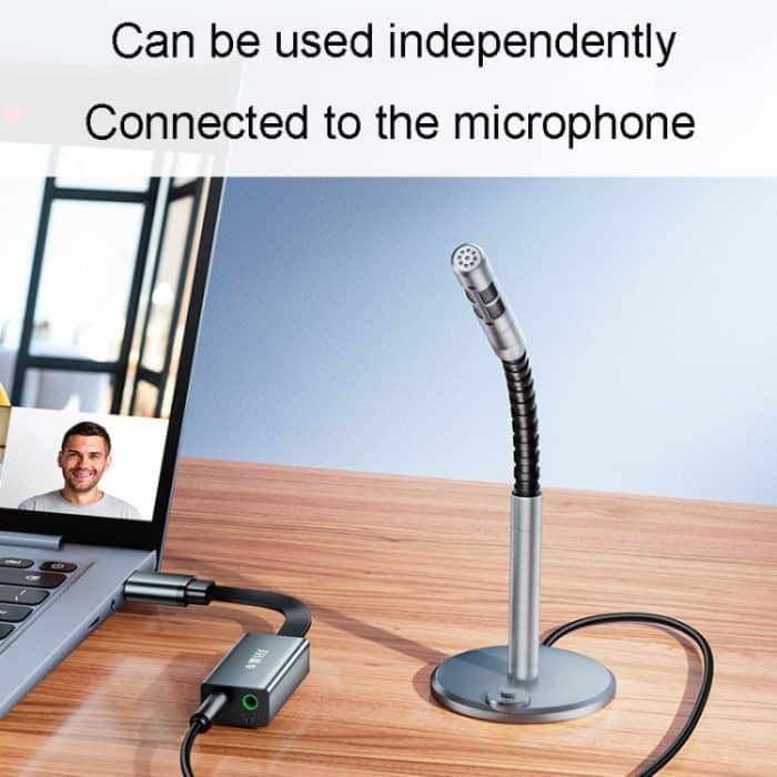 JINGHUA Z169A USB-zu-AV-Soundkarte mit Kabelkonverter, Computer-Host zu 3,5-Audio-Port-Adapter – Bild 7