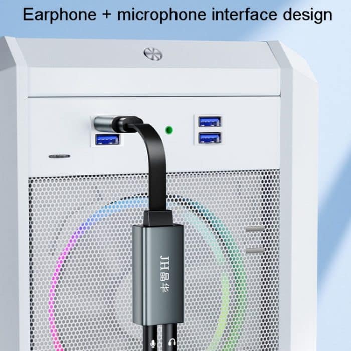 JINGHUA Z169A USB-zu-AV-Soundkarte mit Kabelkonverter, Computer-Host zu 3,5-Audio-Port-Adapter – Bild 9