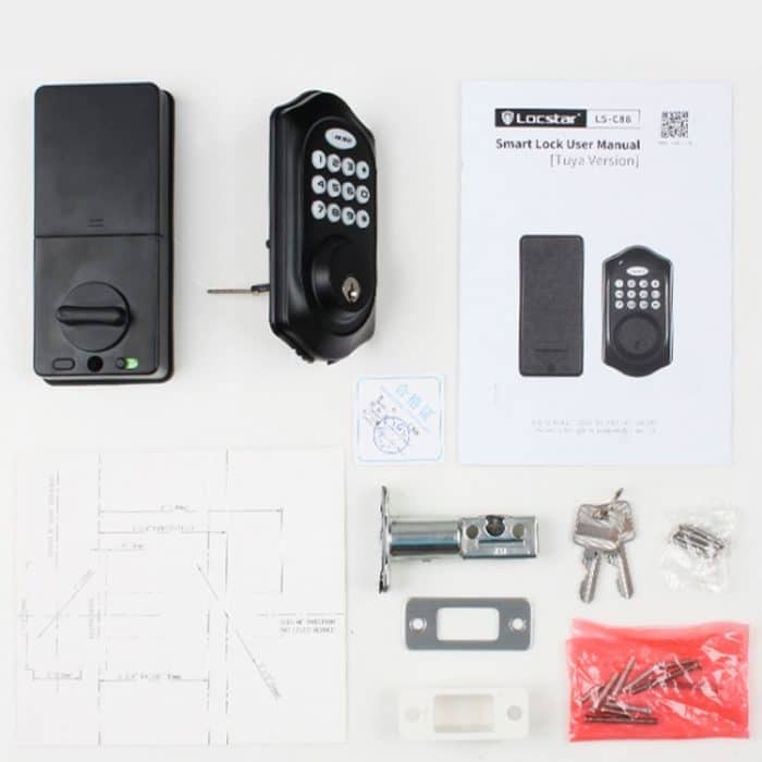 LOCSTAR C88 Bluetooth Remote Tuya Automatisches intelligentes elektronisches Passwort-Türschloss, C88 Black – Bild 11