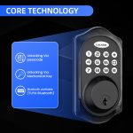 LOCSTAR C88 Bluetooth Remote Tuya Automatisches intelligentes elektronisches Passwort-Türschloss, C88 Black – Bild 5