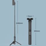 1,5 m magnetisches, ausziehbares Selfie-Stick-Stativ mit kabelloser Fernbedienung, ws-22001- 4 – Bild 3