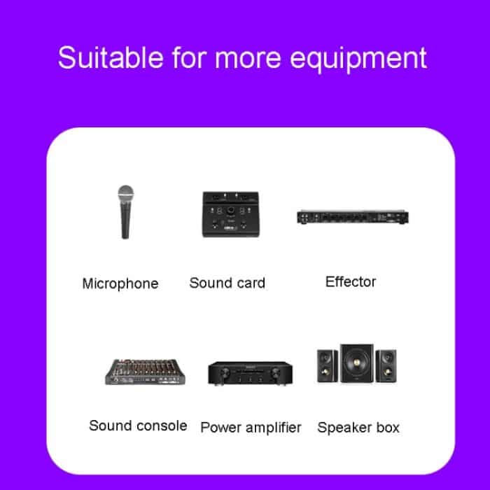 JINGHUA 6,5 Stecker auf Buchse XLR-Audiokabel 6,35 dreiadriger symmetrischer Mikrofonmischer, 1.5m, 3m, 5m, 10m – Bild 5