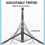 2 m Metallstativ-Selfie-Stick mit 4 Erweiterungsschnittstellen für Telefonkamera, Only Tripod – Bild 8