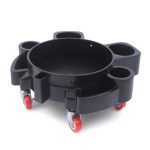 Multifunktionaler Reinigungseimer mit Riemenscheibenbasis, mobiler Autowaschhocker